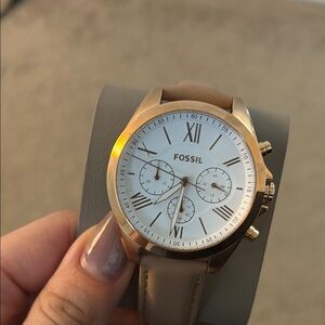 Fossil Gold and Tan Watch